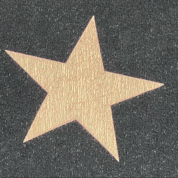 SUNDRY Navy Blue Hoodie with Multicolored Star Print Graphic, Size 3 (Large) - Picture 3 of 7